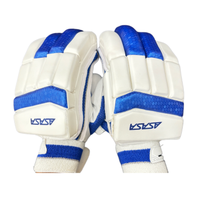 ASASA PROLITE BATTING GLOVES ( WHITE & BLUE ))