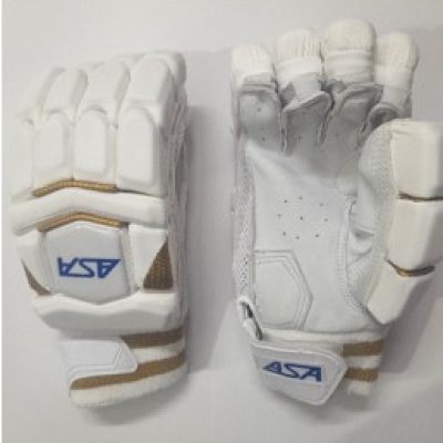 ASASA LIMITED EDITION BATTING GLOVES ( WHITE & GOLDEN )