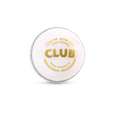 SG CLUB WHITE CRICKET LEATHER BALL