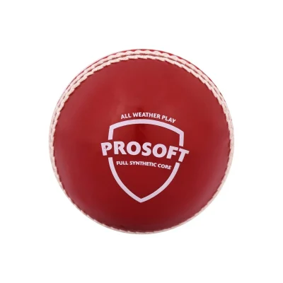 SG PROSOFT SYNTHETIC CRICKET BALL (RED)