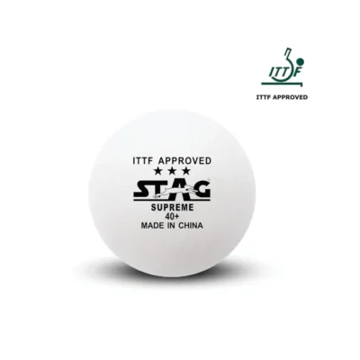 STAG SUPREME 3 STAR TABLE TENNIS BALL (WHITE)